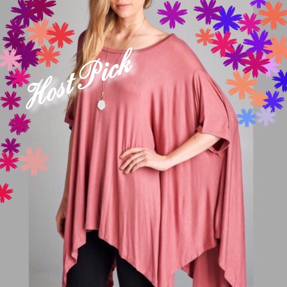 Active Basic Tops - 🎉SOLD OUT🎉High Low hem, light salmon scarf tunic